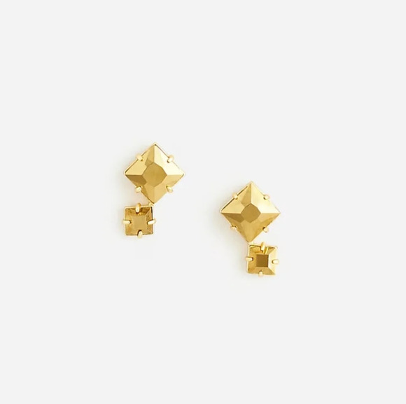 J. Crew Square Sparkle Earrings - Picture 1 of 3
